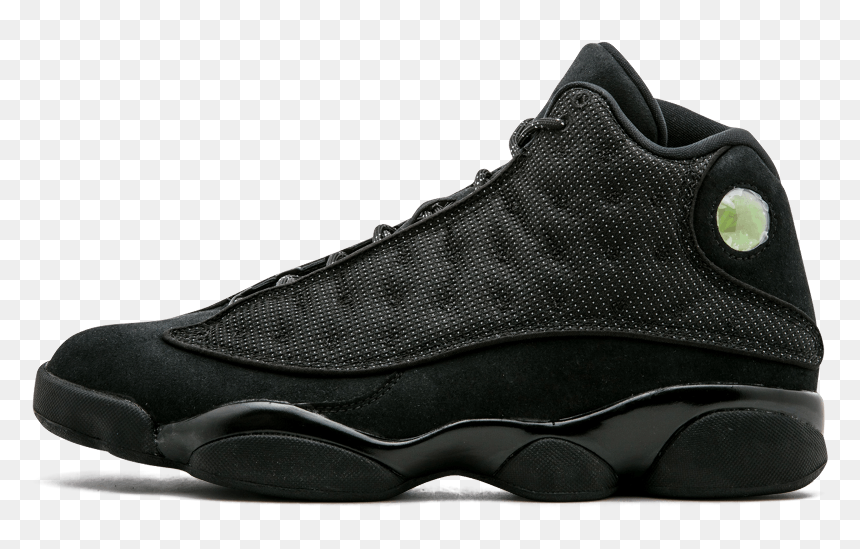 Jordan Retro 13 Black Leather, HD Png Download - black cat png
