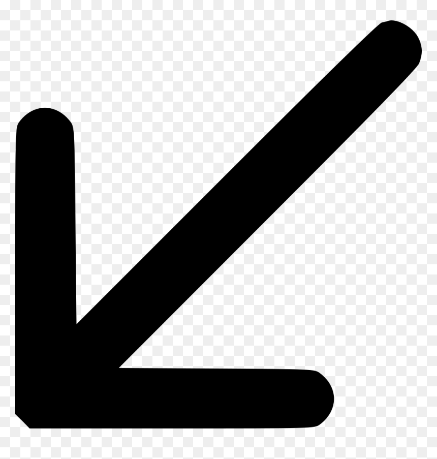 Arrow Pointing South West, HD Png Download - missile png