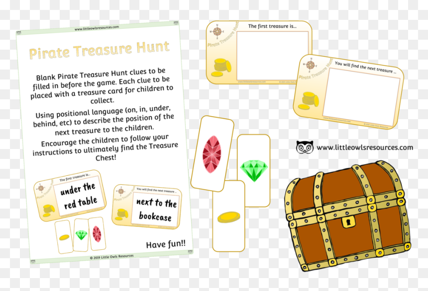 Pirate Treasure Hunt Ideas, HD Png Download - treasure chest png