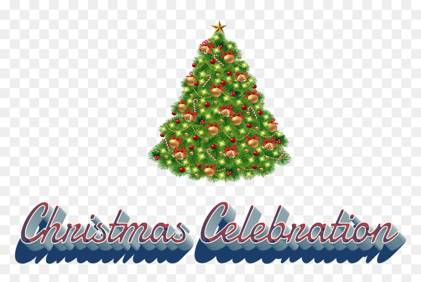 Christmas Tree With Bells, HD Png Download - celebration png