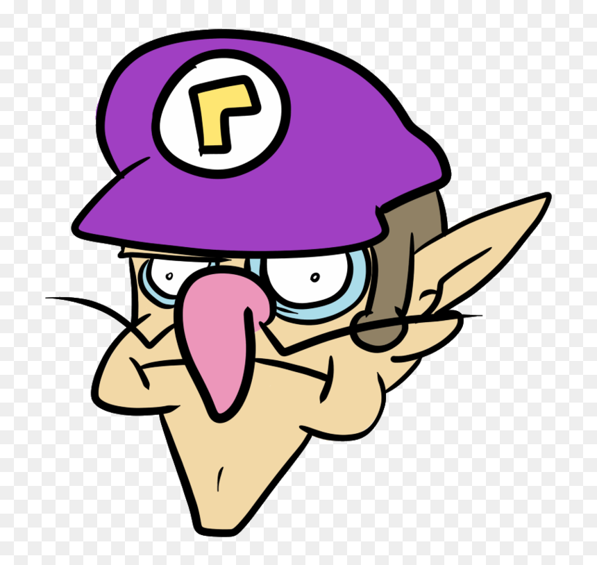 Easy Drawings Of Waluigi, HD Png Download - waluigi png