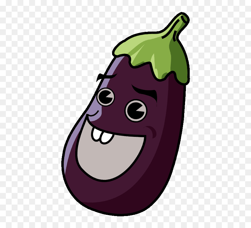 Eggplant With Face Png, Transparent Png - eggplant emoji png
