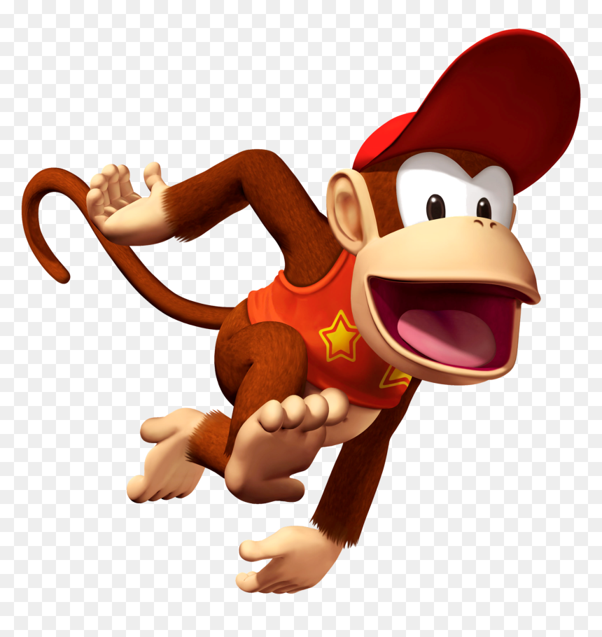 Diddy Kong, HD Png Download - donkey kong png
