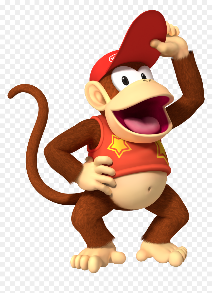 Super Mario Party Diddy Kong, HD Png Download - donkey kong png