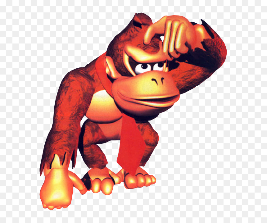 Confused Donkey Kong, HD Png Download - donkey kong png
