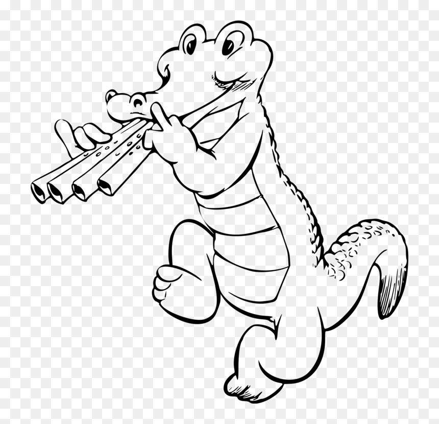 Musical Crocodile, HD Png Download - alligator png