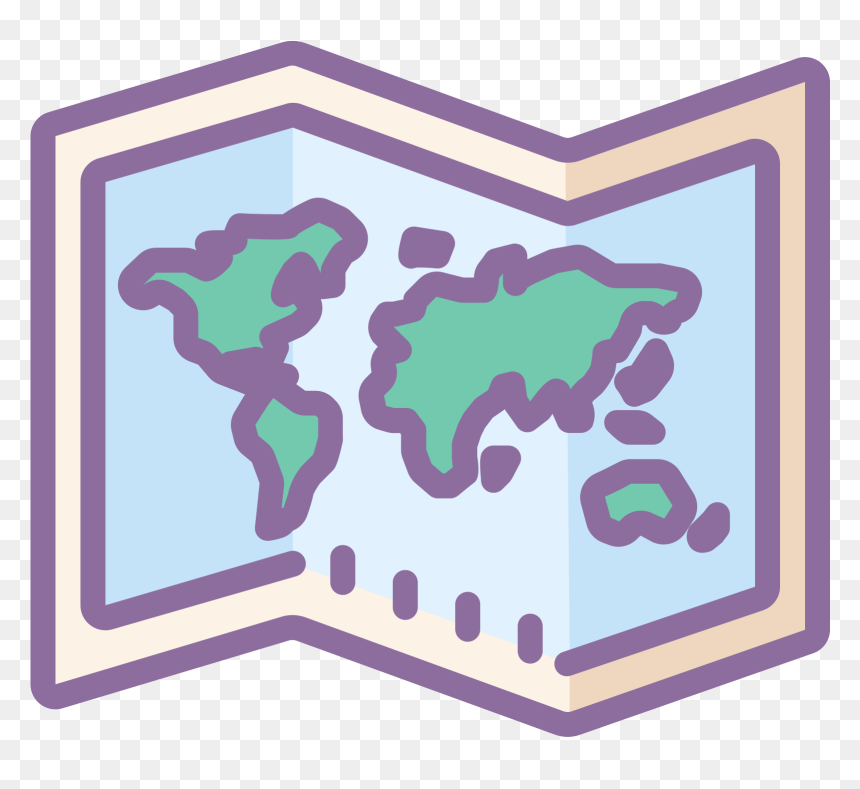 Map Broken Line Black Png, Transparent Png - map icon png