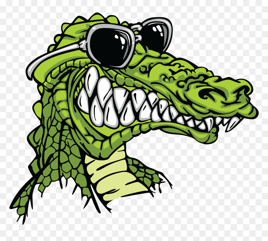 Gator With Sunglasses, HD Png Download - alligator png