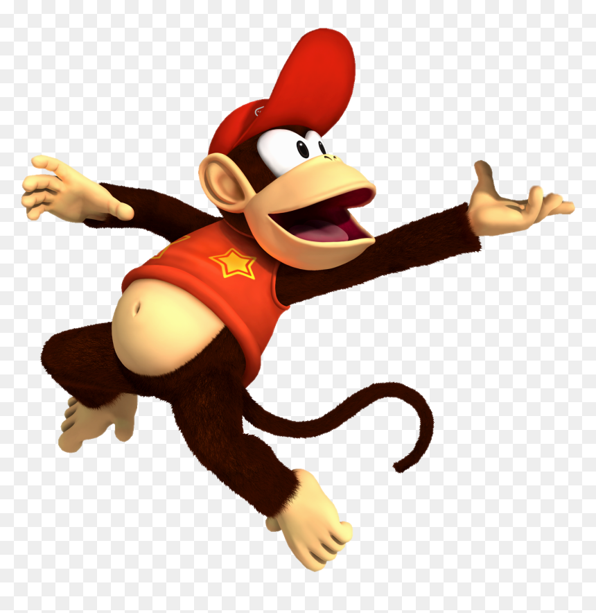 Diddy Kong Mario Hd, HD Png Download - donkey kong png