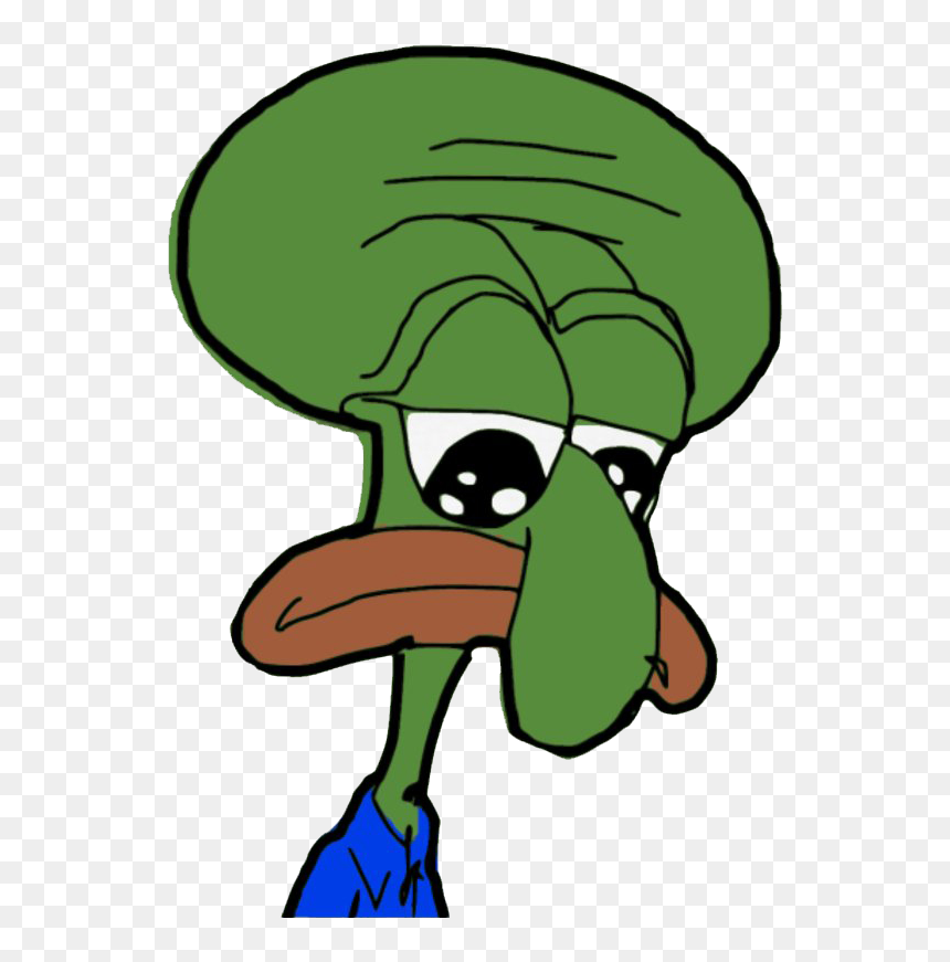 Squidward Pepe, HD Png Download - squidward png