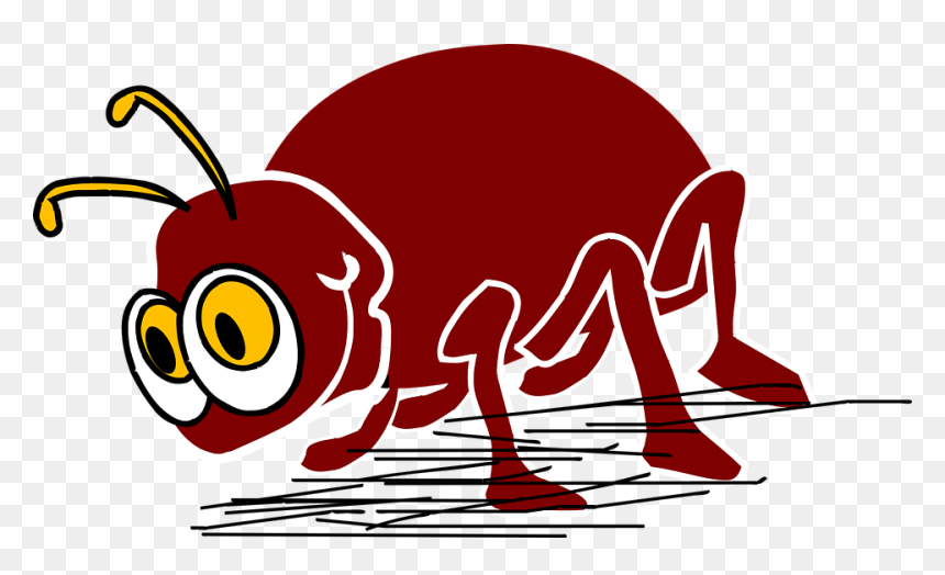Bug, Funny, Maroon, Cartoon, Smile, Huge Eyes - Metarhizium Anisopliae, HD Png Download - bug eyes png
