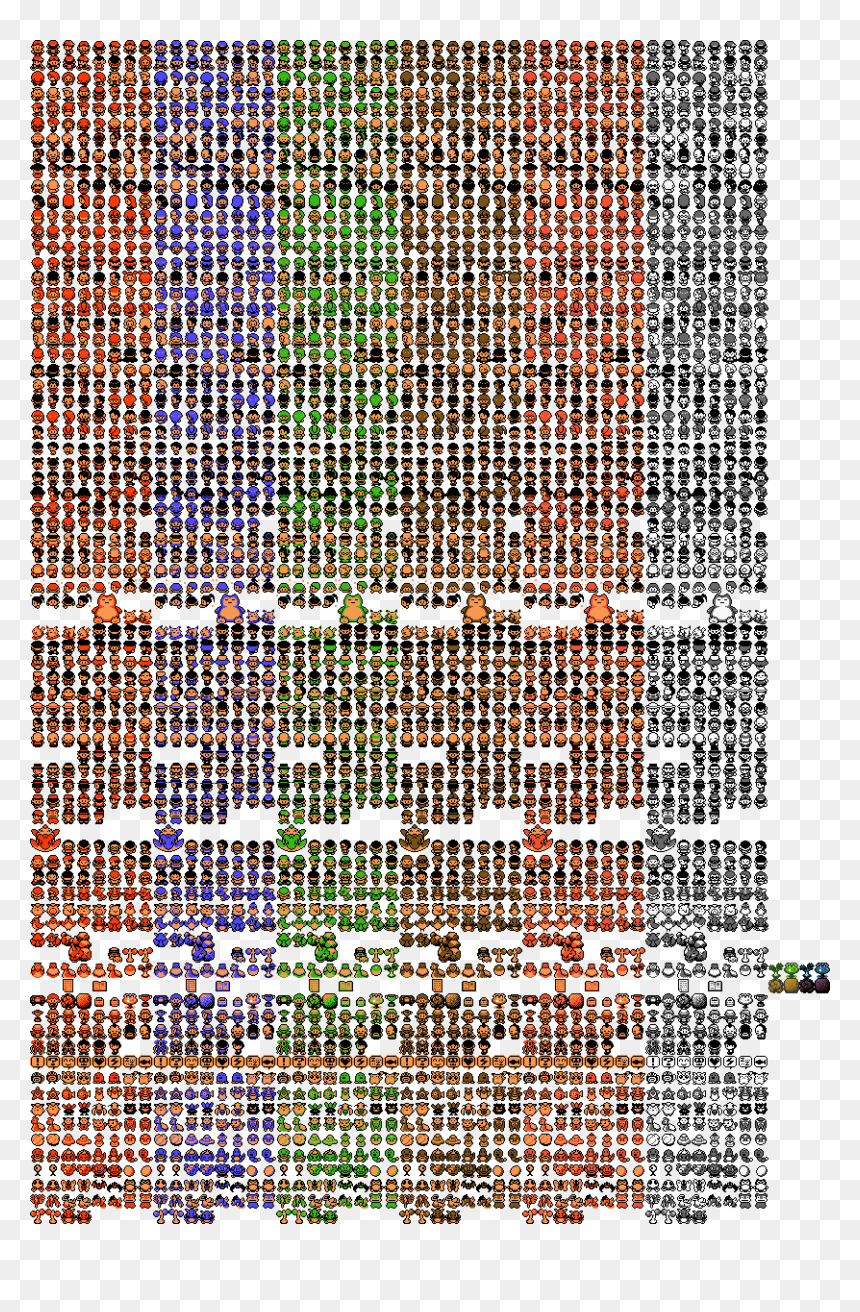 Overworld Characters Video Game Sprites, Game Boy, - Visual Arts, HD Png Download - pokemon png sprites