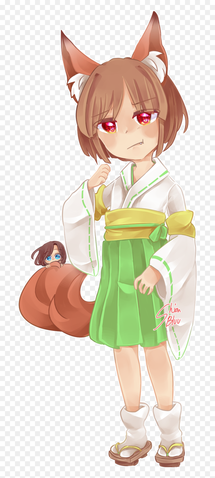 Kitsune Chara Drawn By @shionbluu
i Mentioned This - Cartoon, HD Png Download - chara png