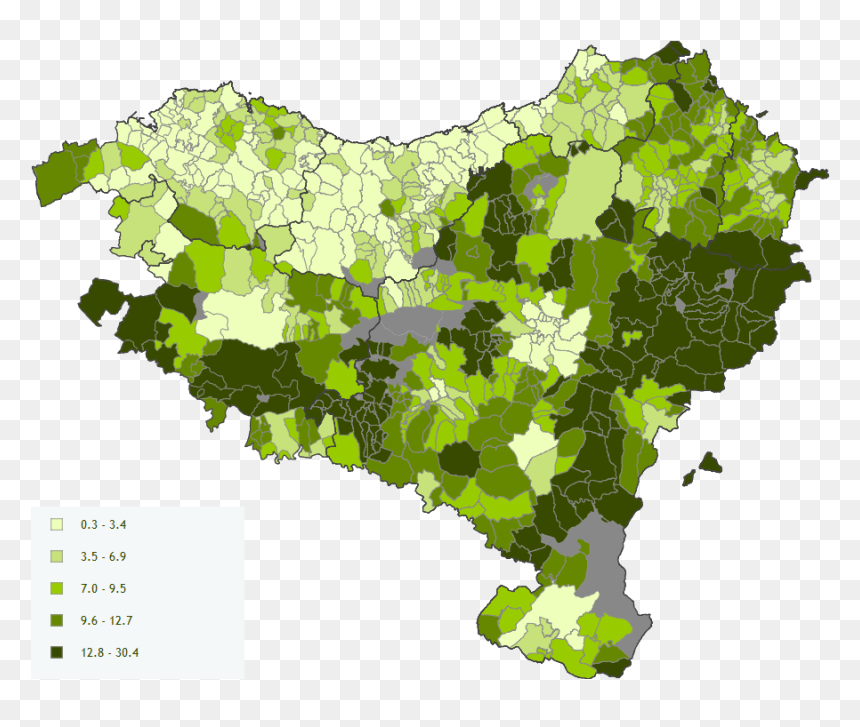 Zerbitzuetara Distantzia Errepidez - Mapa De Euskal Herria, HD Png Download - zia png