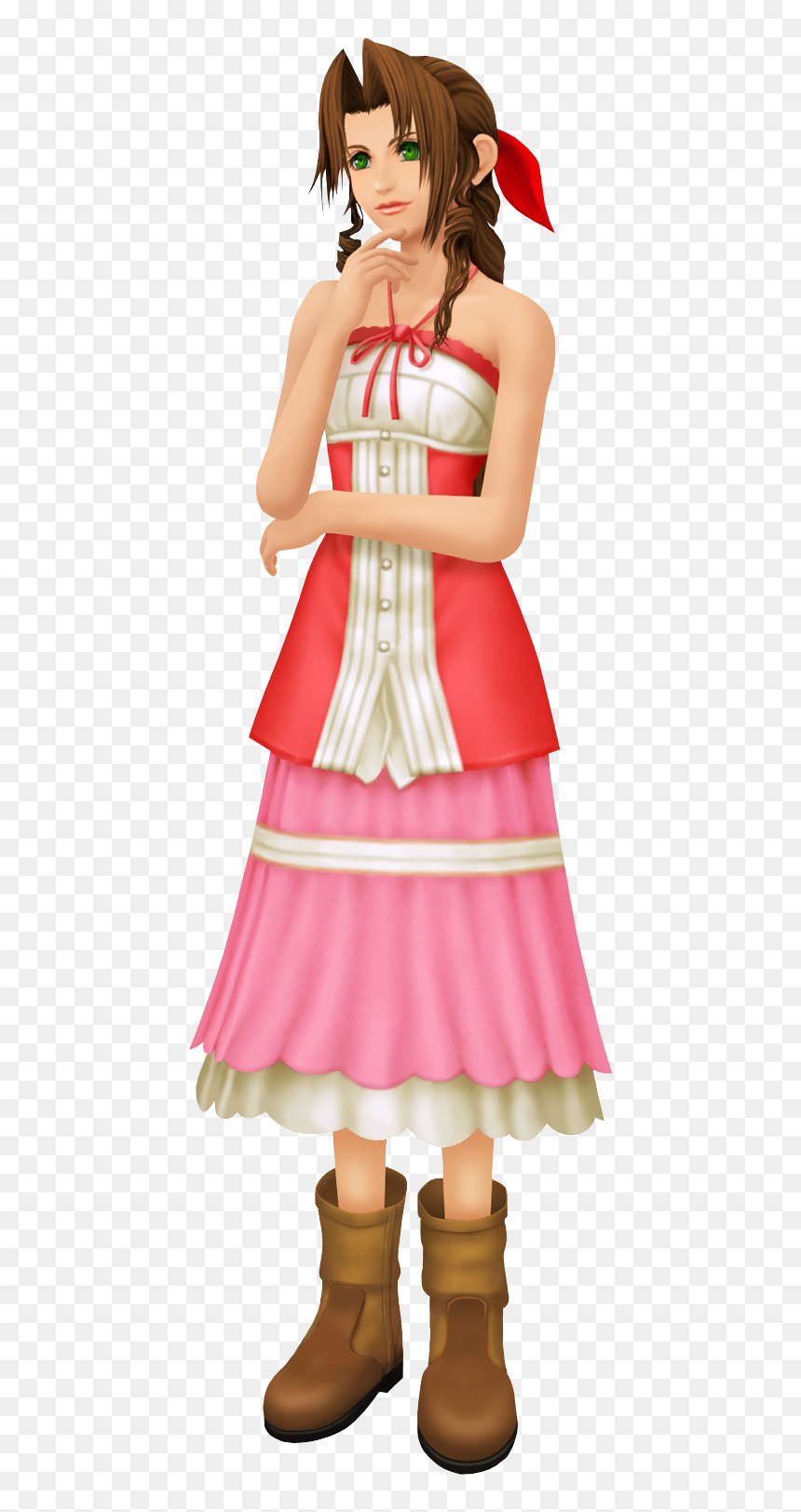 Index Of /kingdom Hearts Ii/renders/hollow Bastion - Aerith Gainsborough Kingdom Hearts, HD Png Download - aerith png
