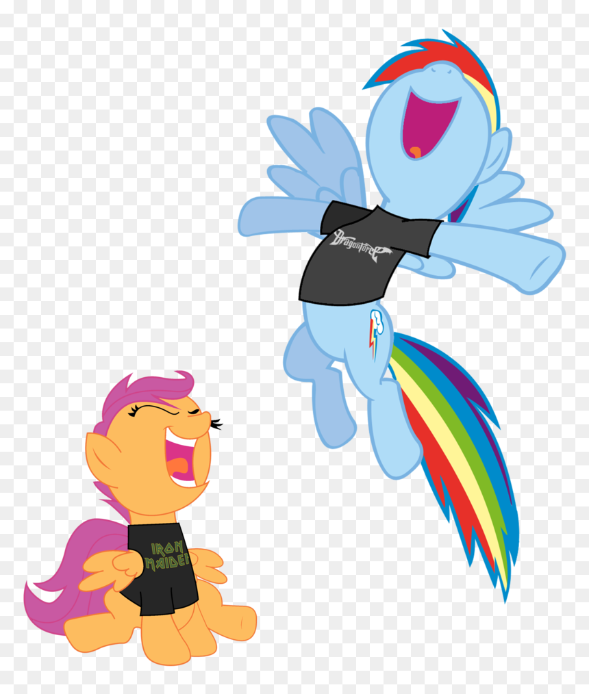 Iron Maiden Clipart Transparent , Png Download - Rainbow Dash And Scootaloo Art, Png Download - iron maiden png