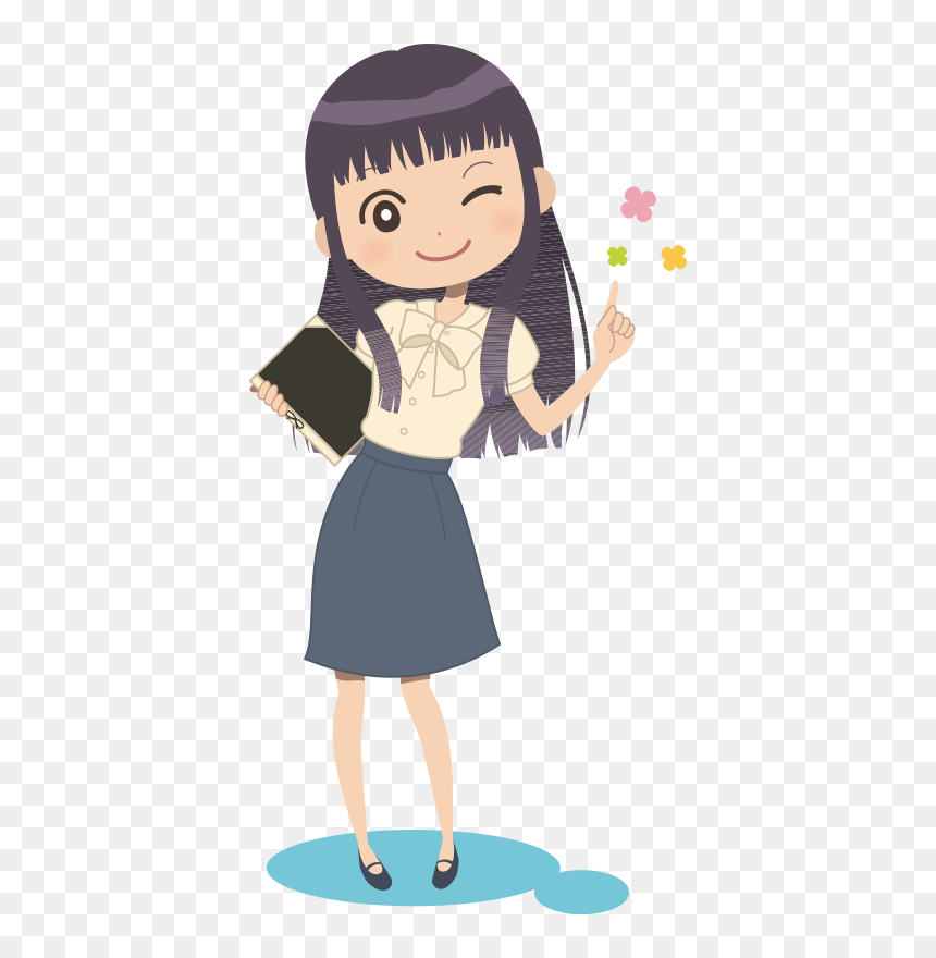 Winking Girl With Book, HD Png Download - muffet png