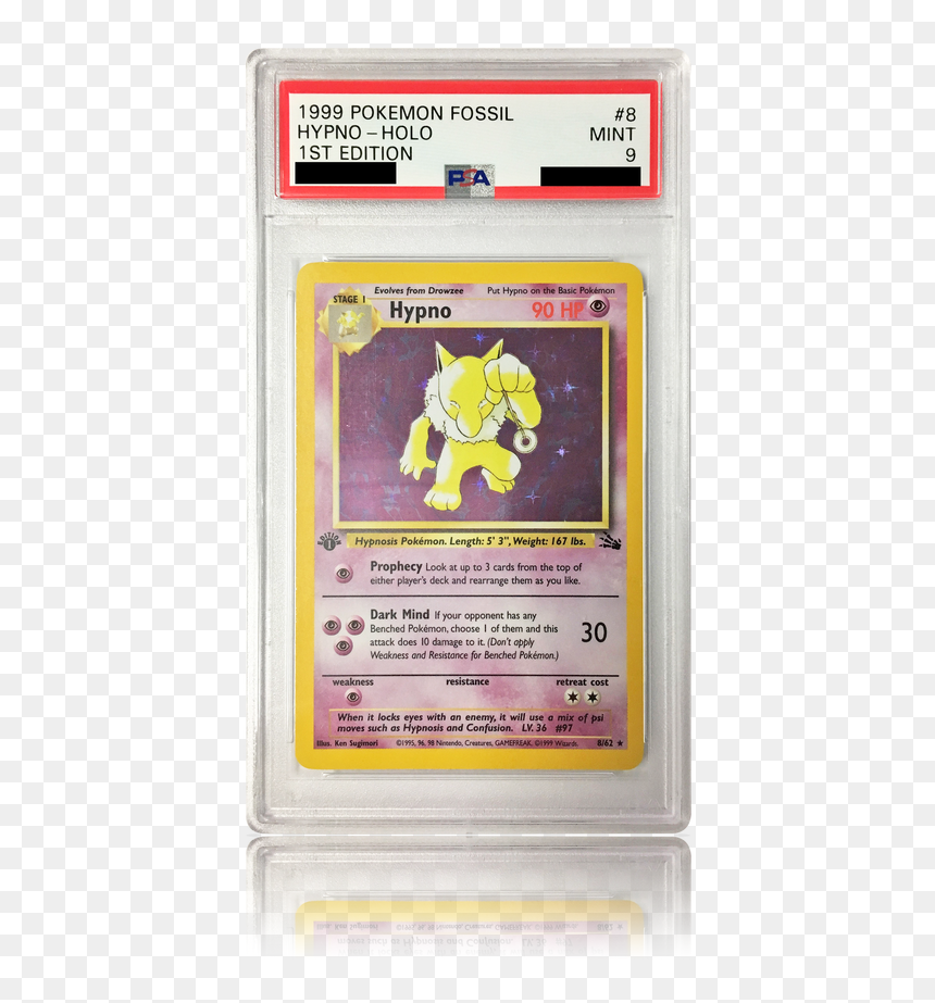 Psa 9 1st Edition Hypno 8/62 - Attack Of The Pokemon Hypno, HD Png Download - drowzee png