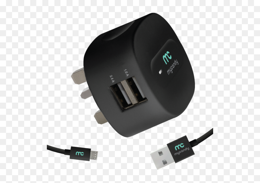 Mycandy Travel Charger With Type C 1m Black, HD Png Download - chargers png