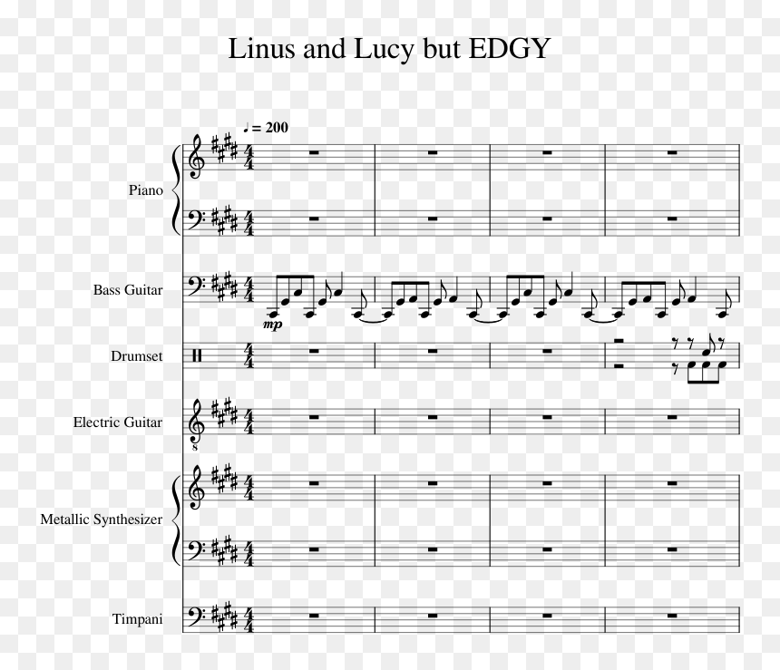 Sheet Music, HD Png Download - edgy png
