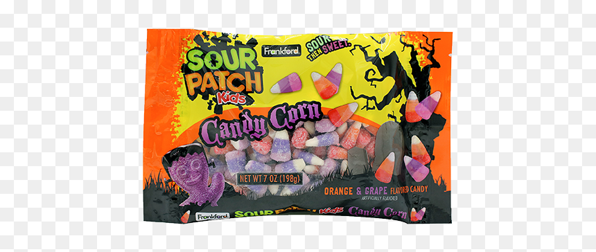 Candy Corn Sour Patch, HD Png Download - skittles bag png