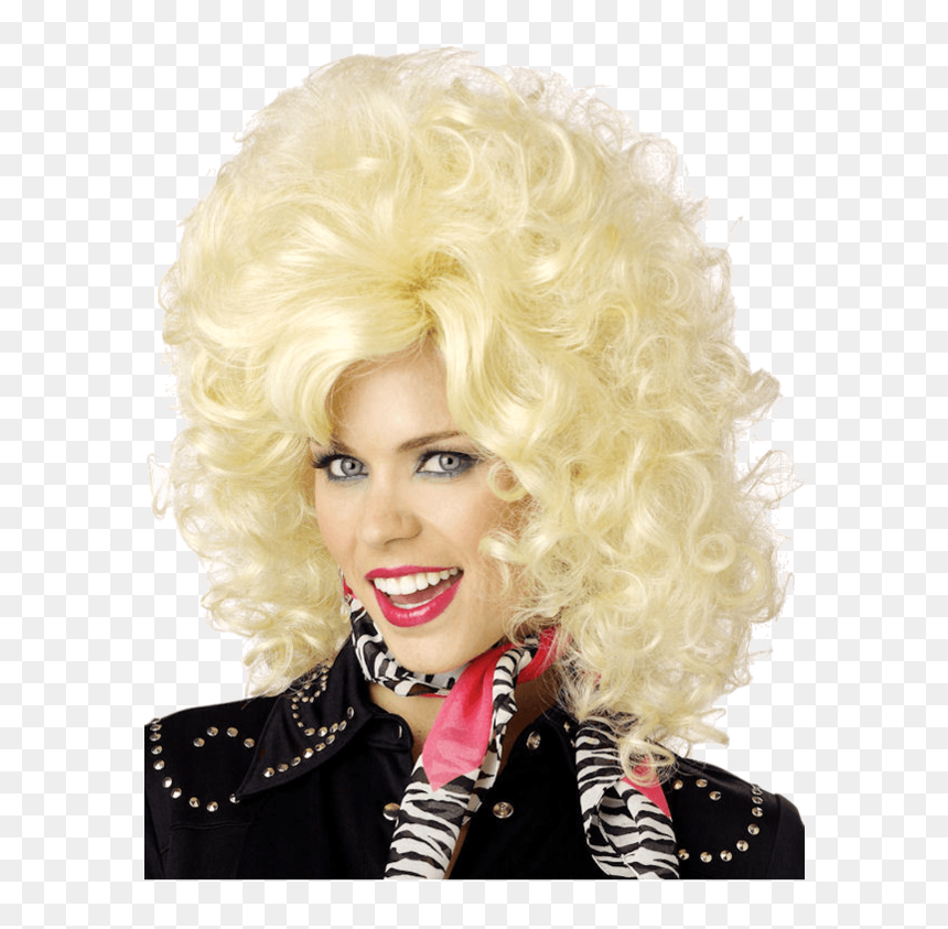 Dolly Parton Curly Blonde Wig - Big Blonde Curly Wigs, HD Png Download - dolly parton png