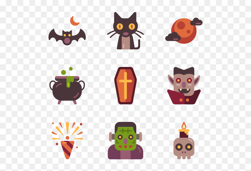Cartoon, HD Png Download - halloween icons png