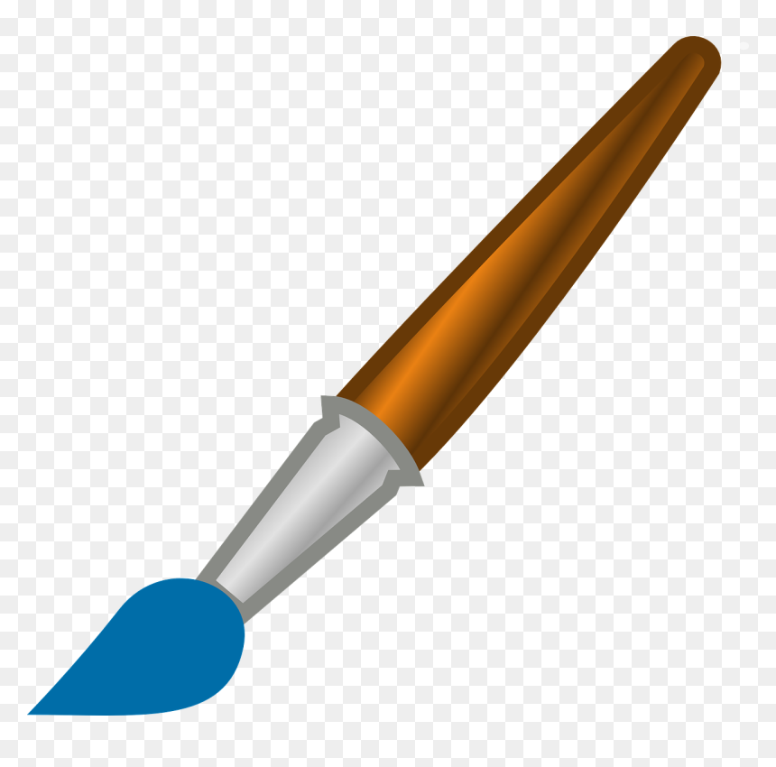 Brush Tool In Ms Paint, HD Png Download - blue paint png