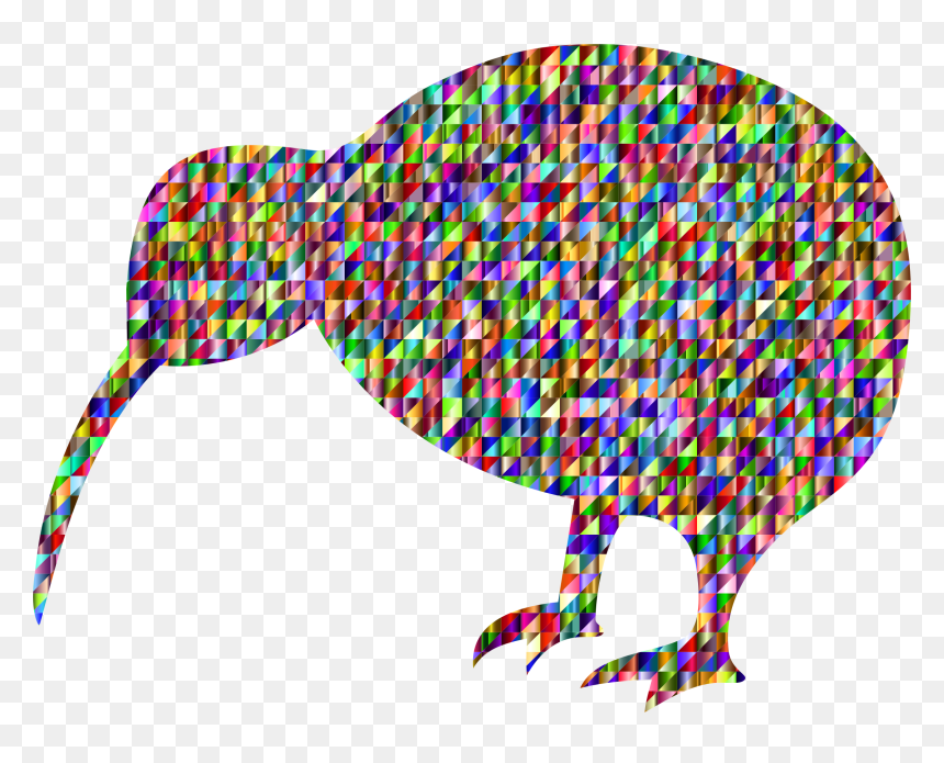 Chromatic Triangular Kiwi Bird Clip Arts - Jumping Horse Clipart, HD Png Download - bird icon png