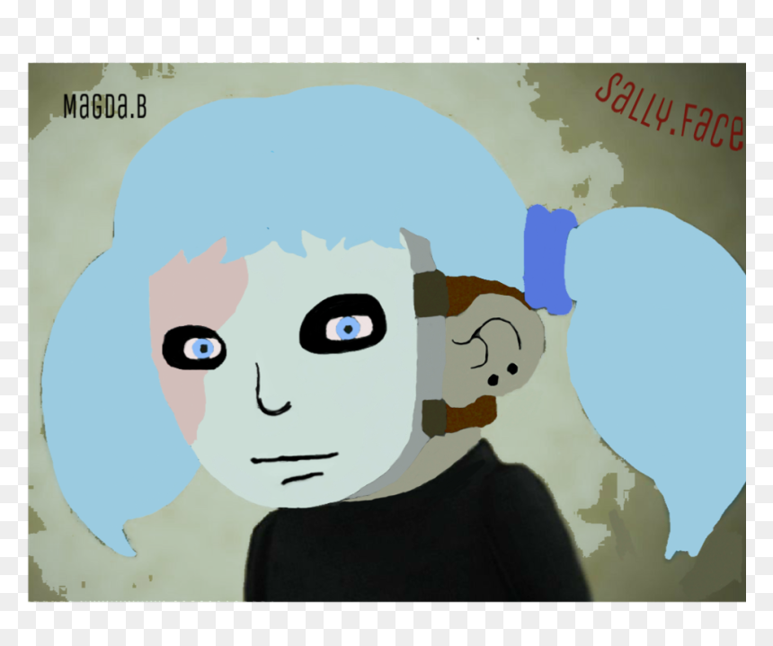 #sallyface #sal #mask #love #face #blue #poland #rock - Cartoon, HD Png Download - the rock face png