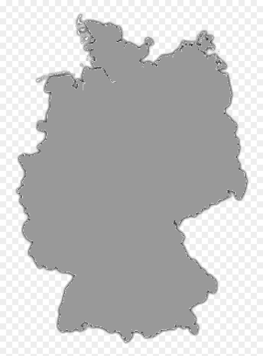 Map Of Germany Black, HD Png Download - zooey deschanel png