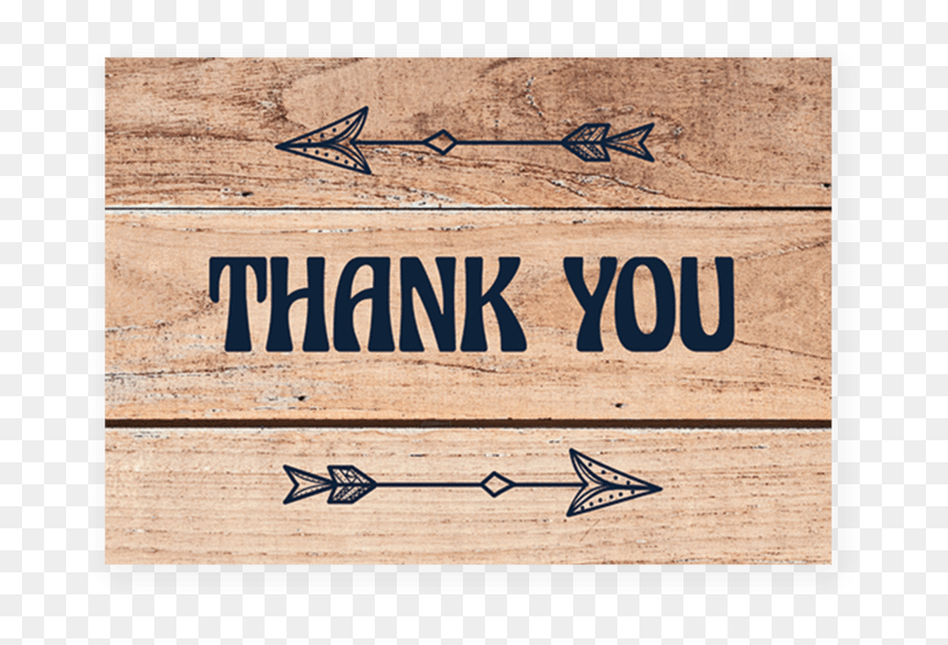 Clip Art Printable With Wood Background - Thank You In The Woods, HD Png Download - thank you card png