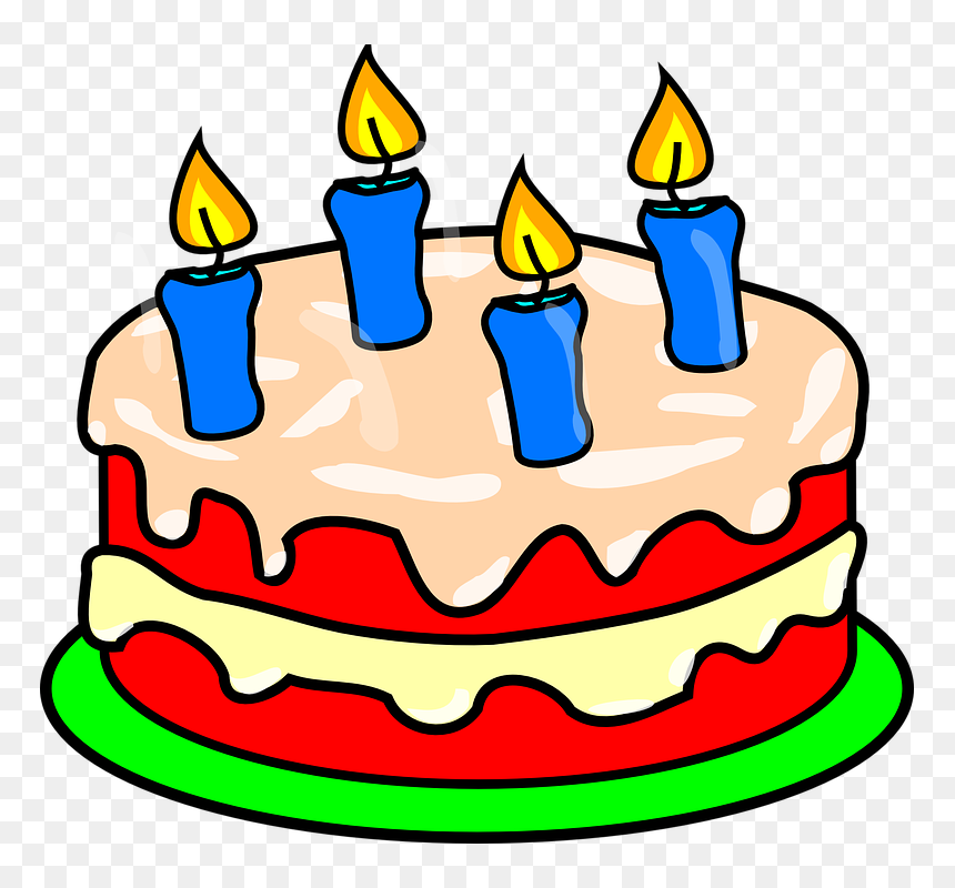 Clip Art Free Photo Flame Candles - Cake Clipart, HD Png Download - birthday cake vector png