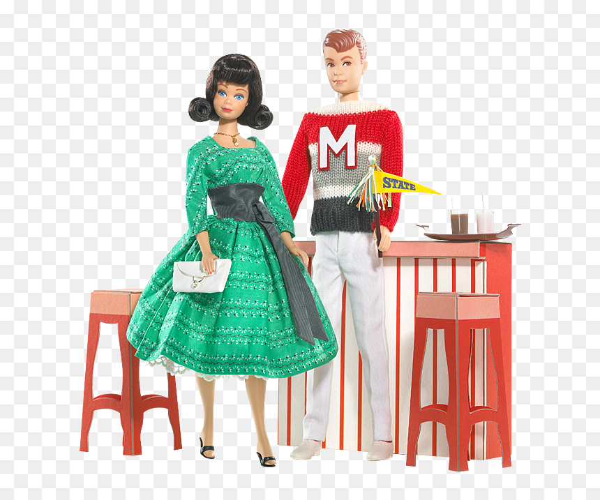 Ken Knitting Pretty Barbie Doll And Skipper Doll Giftset - Alan And Midge Doll, HD Png Download - ken png