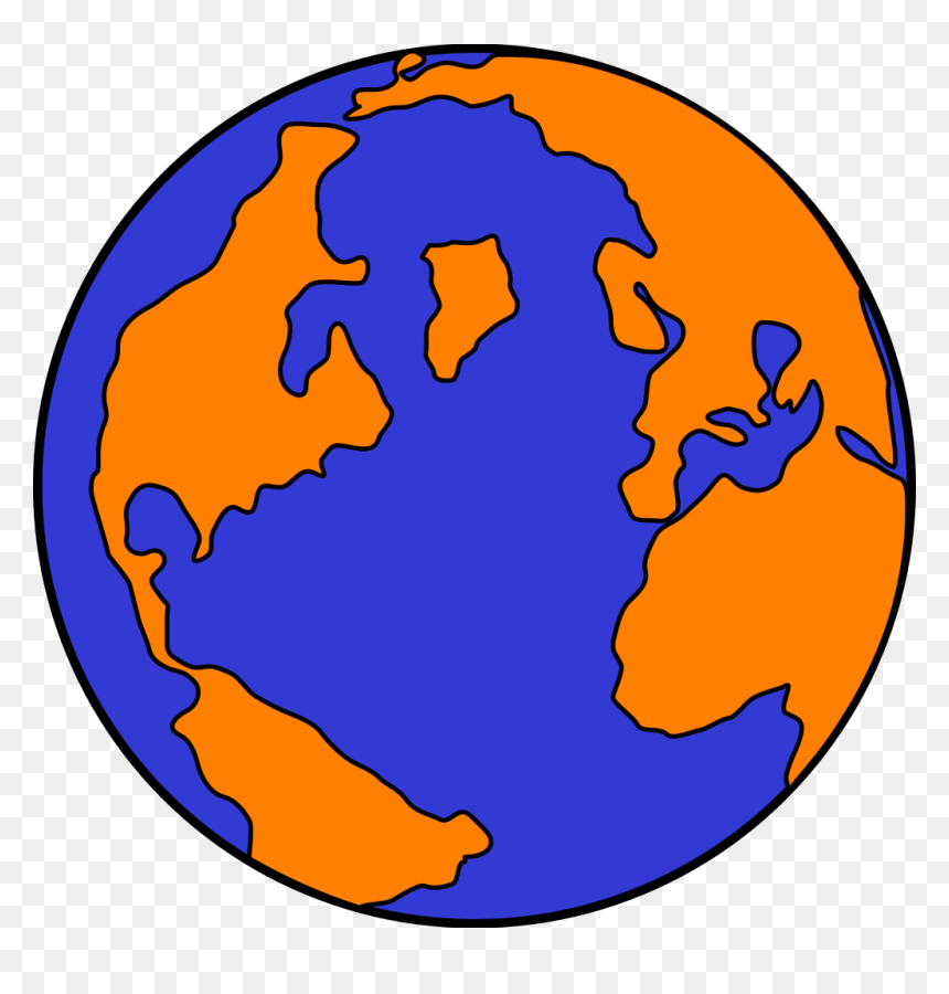 Orange And Blue Globe Png, Svg Clip Art For Web - Globe Cartoon Png, Transparent Png - globe emoji png