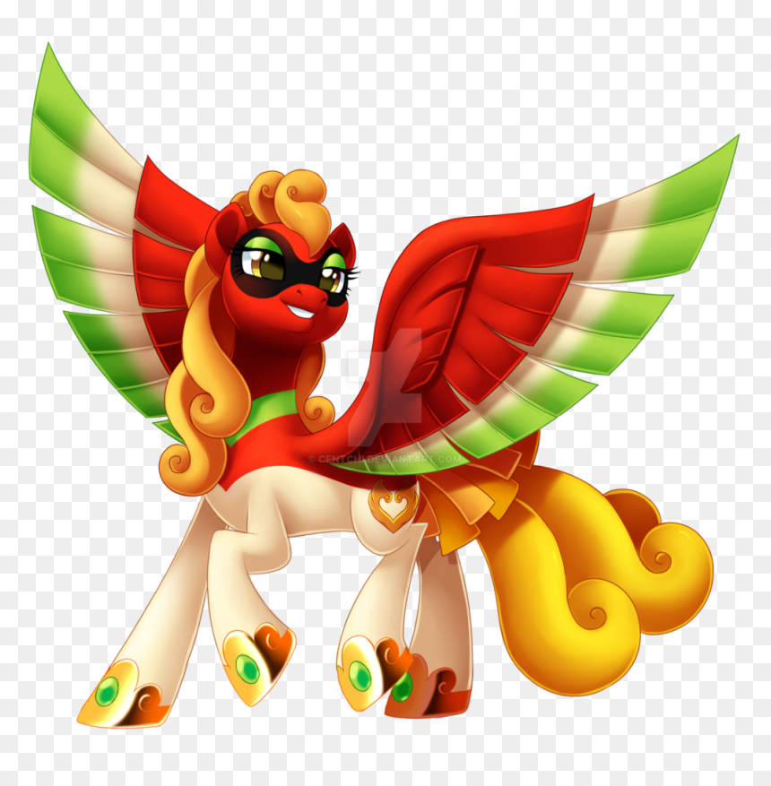 Centchi, Colored Wings, Female, Ho Oh, Mare, Multicolored - Pokepony 9, HD Png Download - ho oh png
