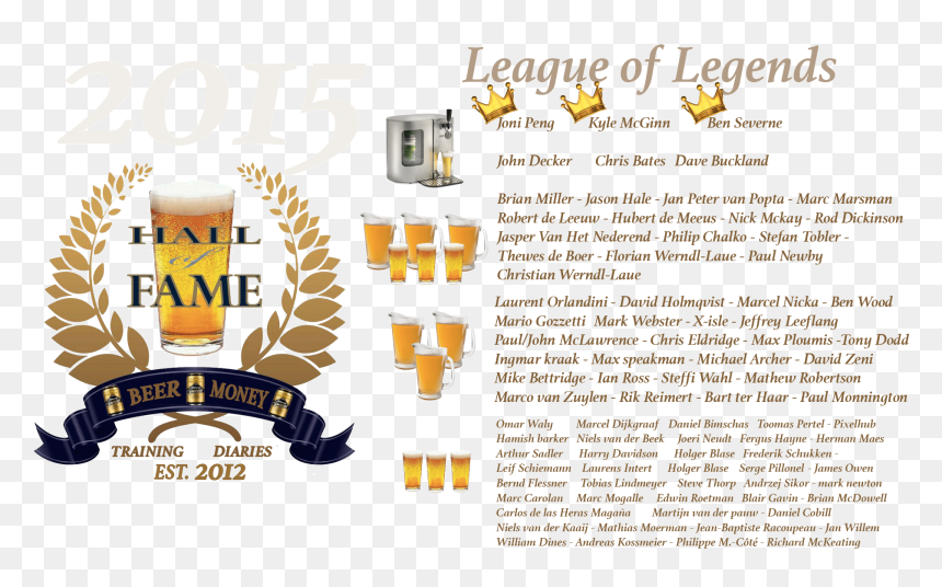 Hall Of Fame Beer Money League , Png Download - Paper, Transparent Png - hall of fame png