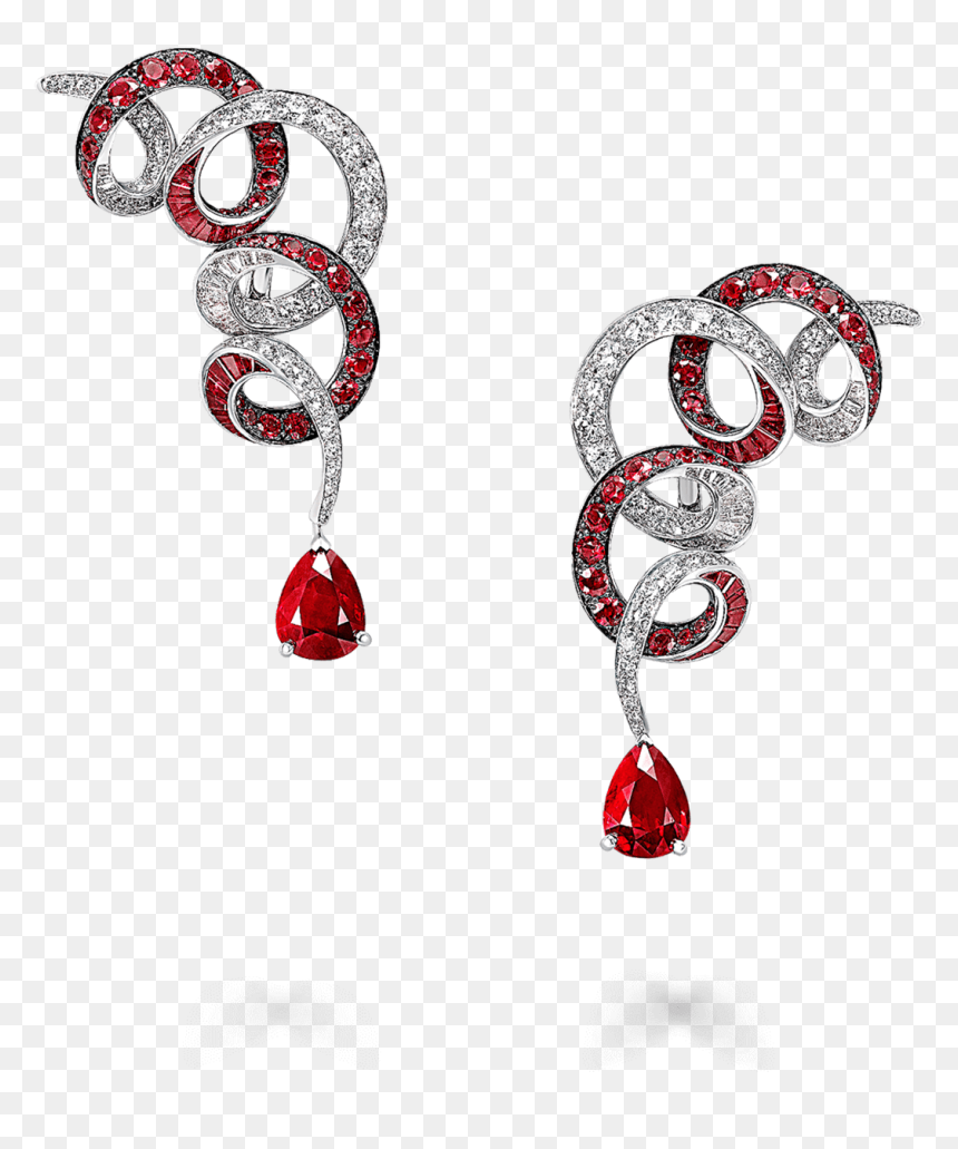 Graff Twombly Earrings Emerald Carat, HD Png Download - rubies png