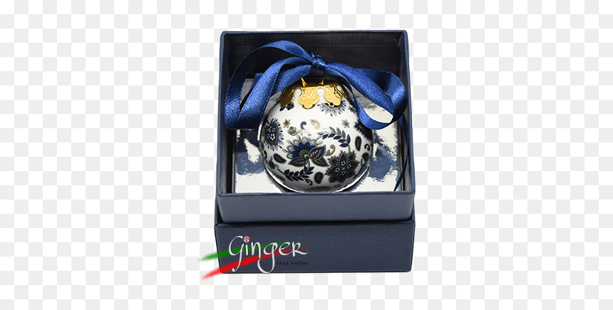 Palla Di Natale In Porcellana, Addobbi Natalizi, Christmas - Sphere, HD Png Download - blue ornament png