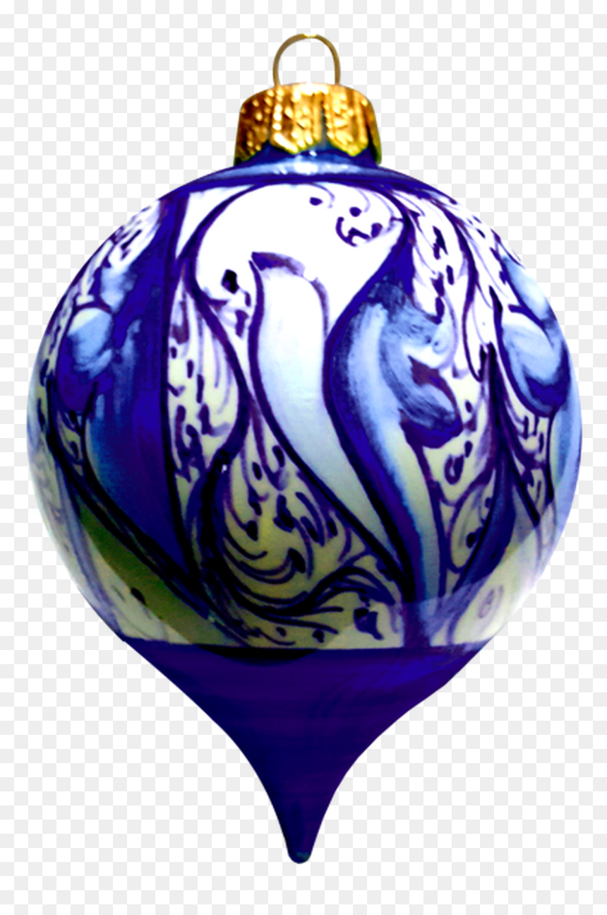 Blue Teardrop Christmas Ball - Christmas Ornament, HD Png Download - blue ornament png