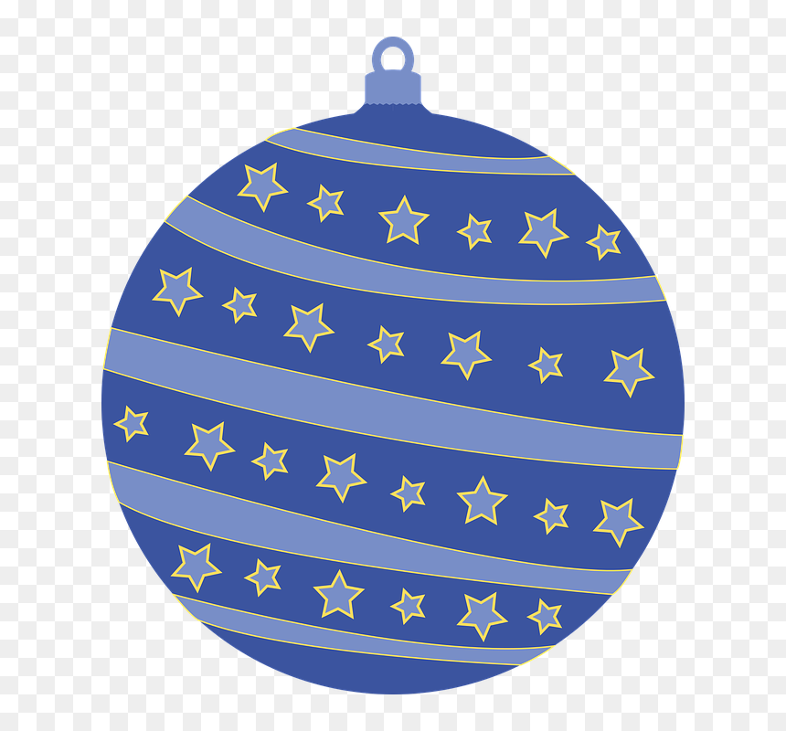 Christmas, Sphere, Ornament, Christmas Tree Ornaments - Bola Hiasan Pohon Natal, HD Png Download - blue ornament png