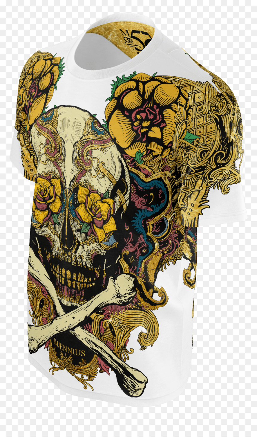 Dia De Los Muertos White Unisex Shirt - Shirt, HD Png Download - dia de los muertos skull png