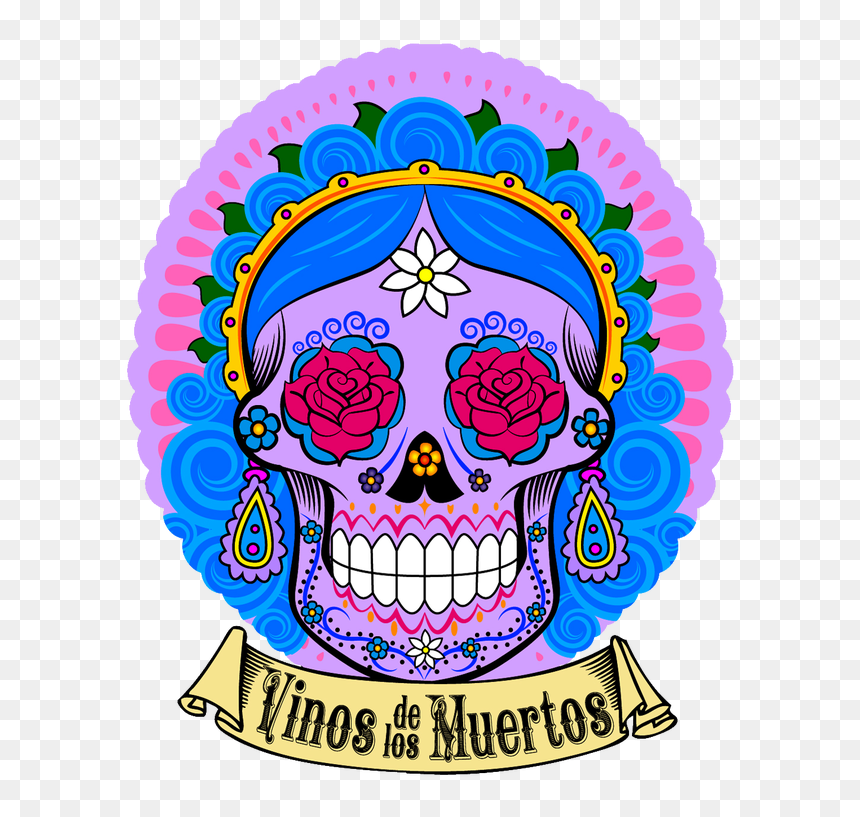 Skull, HD Png Download - dia de los muertos skull png