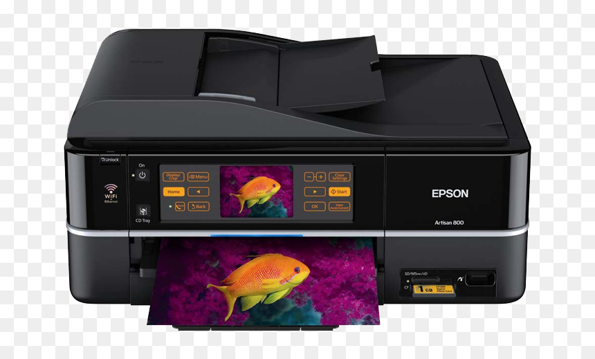 Download Printer Transparent - Epson Artisan 800, HD Png Download - printer icons png