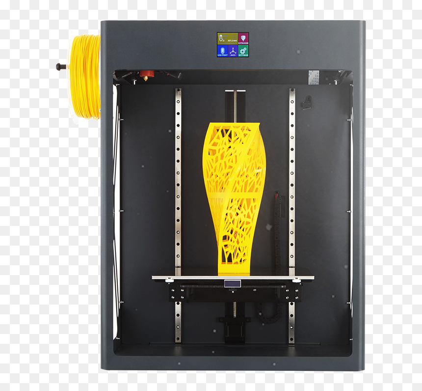 Yellow Vase In Craftbot Xl 3d Printer - Craftbot Xl 3d Printer, HD Png Download - printer icons png