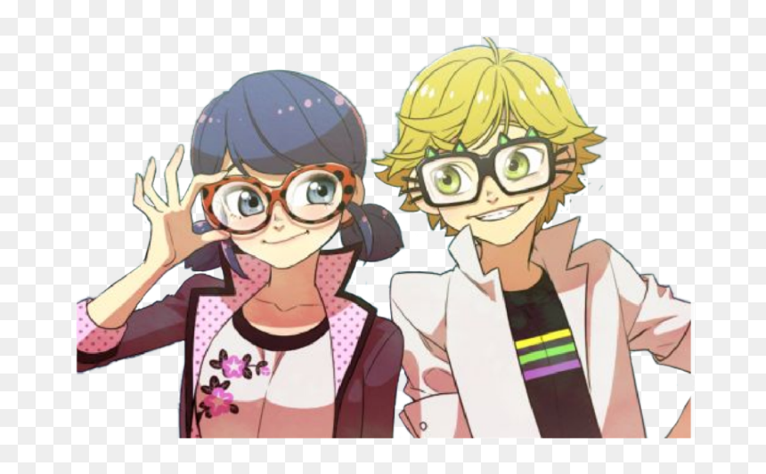 Miraculous Adrien Con Lentes, HD Png Download - lentes swag png