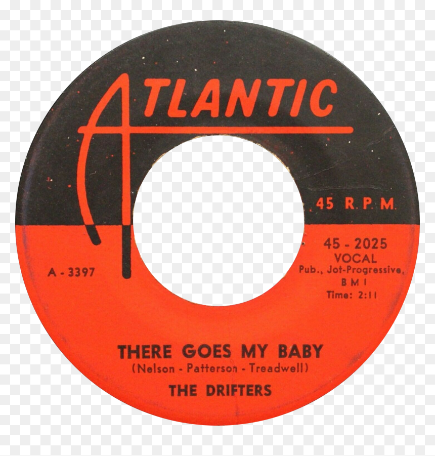 There Goes My Baby By The Drifters Us 7 Inch 45 Rpm - Twist And Shout Record, HD Png Download - 45 record png