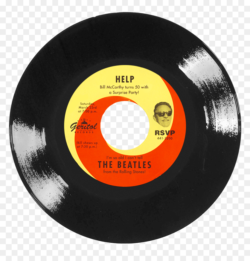 Help 45 Invitation - Label, HD Png Download - 45 record png