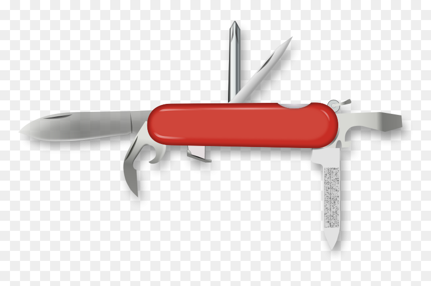 Swiss Knife Clip Art Download - Couteau Suisse Vectoriel, HD Png Download - knife clipart png