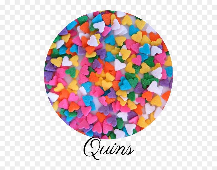 Heart Quin Sprinkles-01 - Flat Sprinkles, HD Png Download - sprinkles border png